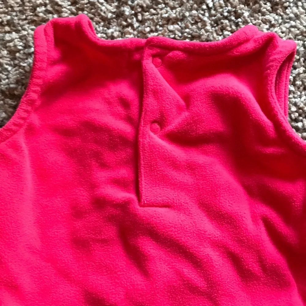 Carter’s Red Fleece Christmas Dress bottom back